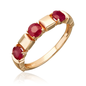Кольцо из красного золота с рубинами 01-5872-00-104-1110