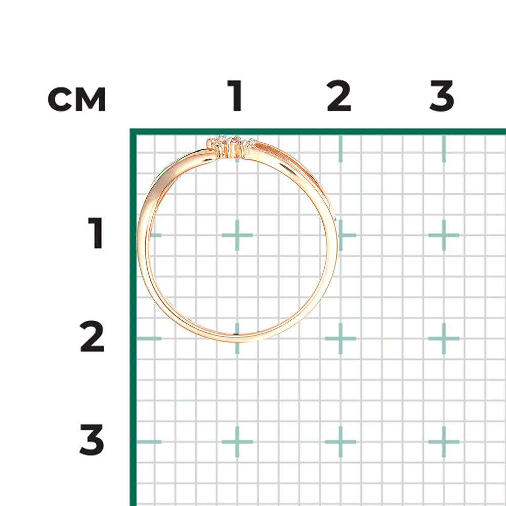 Кольцо из красного золота с бриллиантами 01-1096-00-101-1110-30