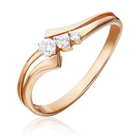 Кольцо из красного золота с бриллиантами 01-1098-00-101-1110-30