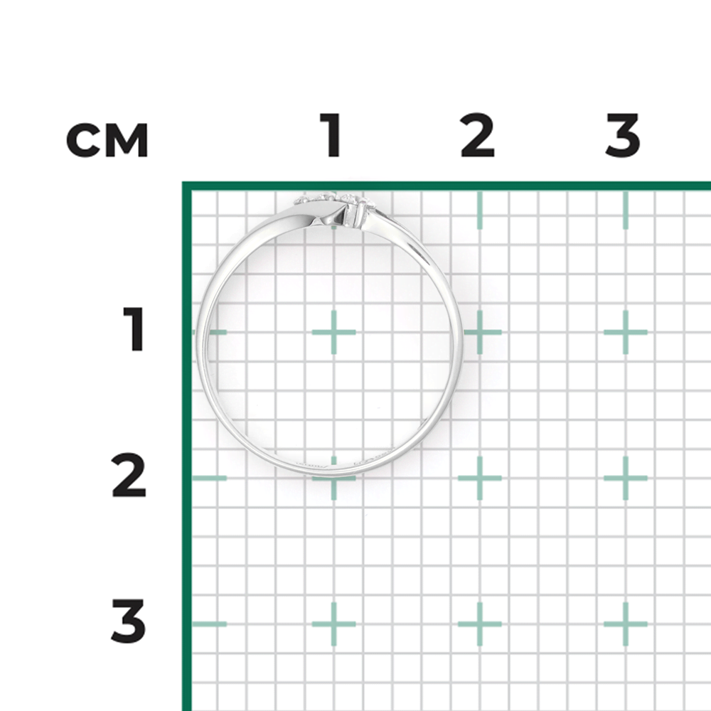 Кольцо из белого золота с бриллиантами 01-1099-00-101-1120-30