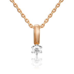 Подвеска из комбинированного золота с бриллиантом 03-0216-00-101-1111-30