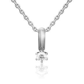 Подвеска из белого золота с бриллиантом 03-0217-00-101-1120-30