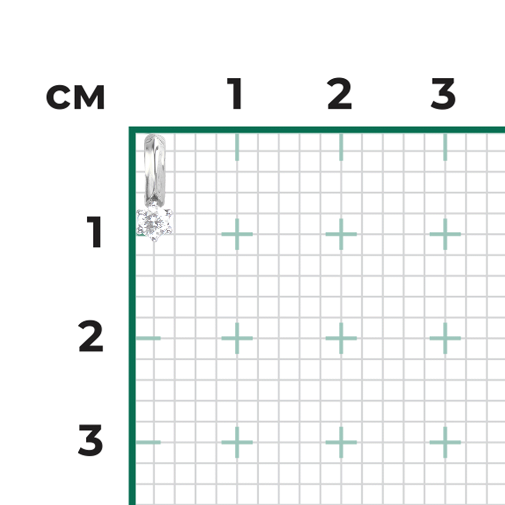Подвеска из белого золота с бриллиантом 03-0217-00-101-1120-30