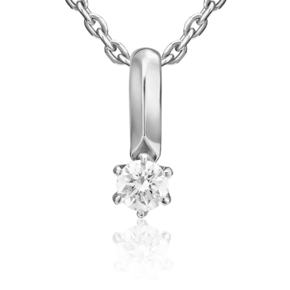 Подвеска из белого золота с бриллиантом 03-0219-00-101-1120-30