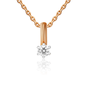 Подвеска из комбинированного золота с бриллиантом 03-0220-00-101-1111-30