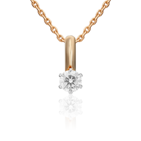 Подвеска из комбинированного золота с бриллиантом 03-0230-00-101-1111-30