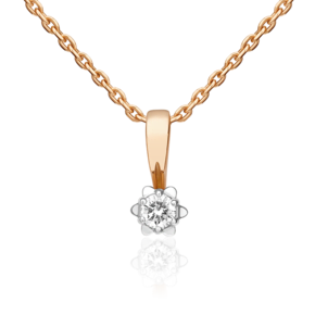 Подвеска из комбинированного золота с бриллиантом 03-0242-00-101-1111-30