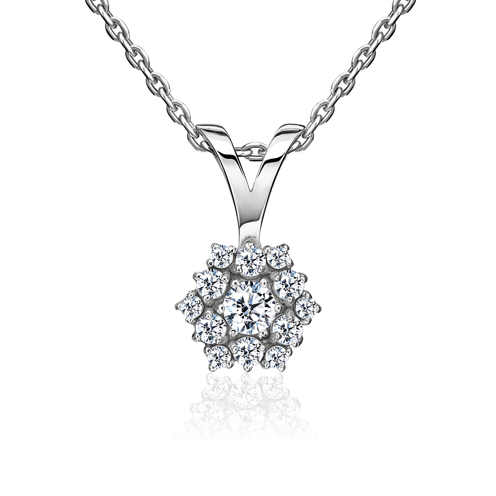 Подвеска из серебра с фианитами 03-0908-00-401-0200