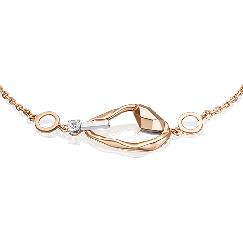 Браслет из комбинированного золота с натуральным топазом white 05-0743-00-201-1111