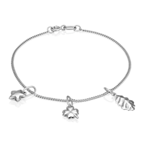 Браслет панцирного плетения с набором подвесок «Удача» из серебра 16-0002-00-000-0200