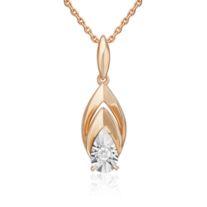 Подвеска из комбинированного золота с бриллиантом 03-3471-00-101-1111