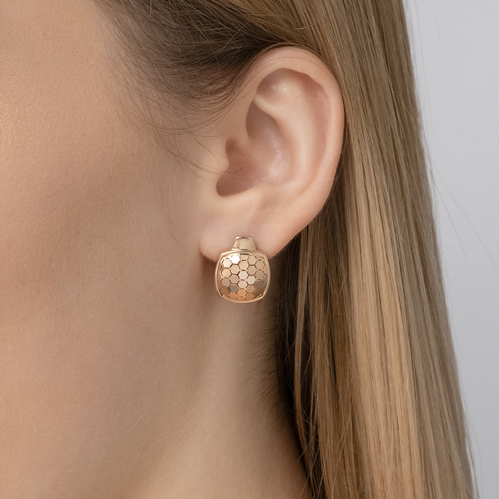 Серьги с английским замком из красного золота 02-5262-00-000-1110