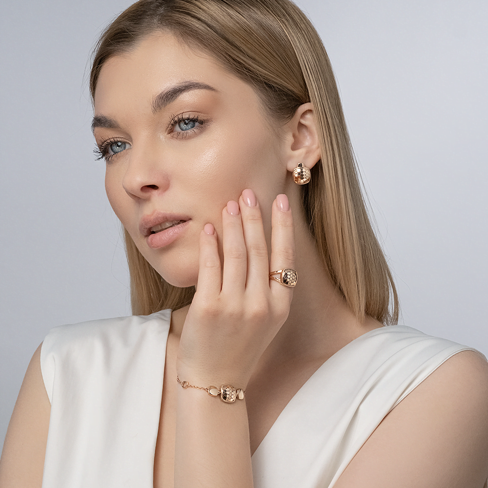 Серьги с английским замком из красного золота 02-5262-00-000-1110