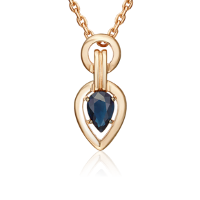 Подвеска из красного золота с сапфиром 03-3612-00-102-1110