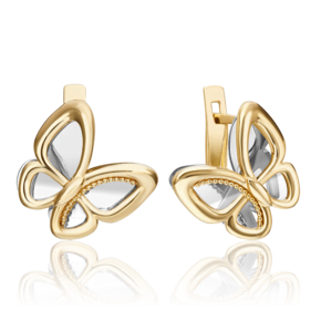 Серьги «Бабочки. Мгновения красоты» из комбинированного золота 02-4847-00-000-1121