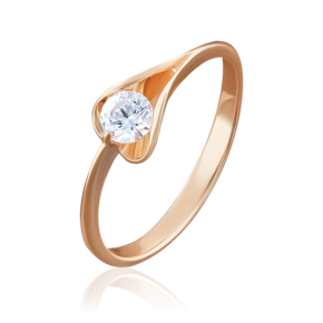 Кольцо из красного золота с бриллиантом 01-4969-00-101-1110-30