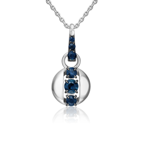 Подвеска из белого золота с сапфирами 03-3570-00-102-1120