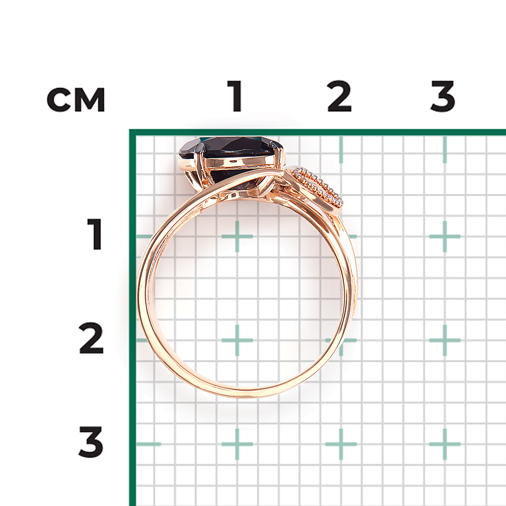 Кольцо из красного золота с гранатом 01-5253-00-204-1110-46