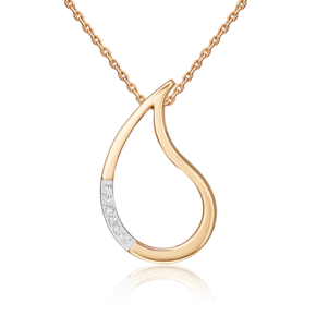 Подвеска из красного золота с бриллиантами 03-0925-00-101-1110-30