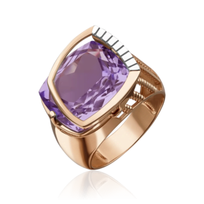 Кольцо из красного золота с аметистом 01-5243-00-203-1110-46
