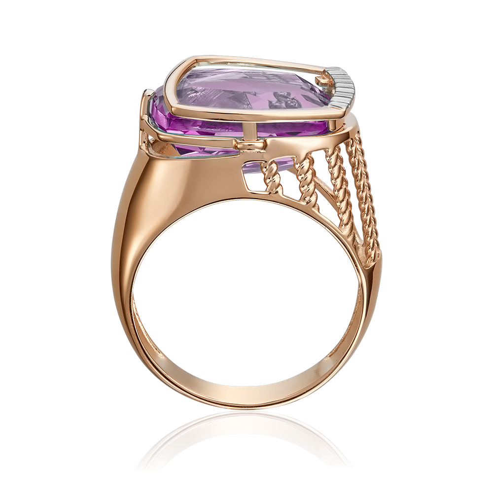 Кольцо из красного золота с аметистом 01-5243-00-203-1110-46