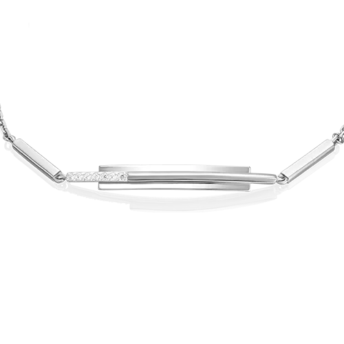 Браслет из белого золота с фианитами 05-0766-00-401-1120