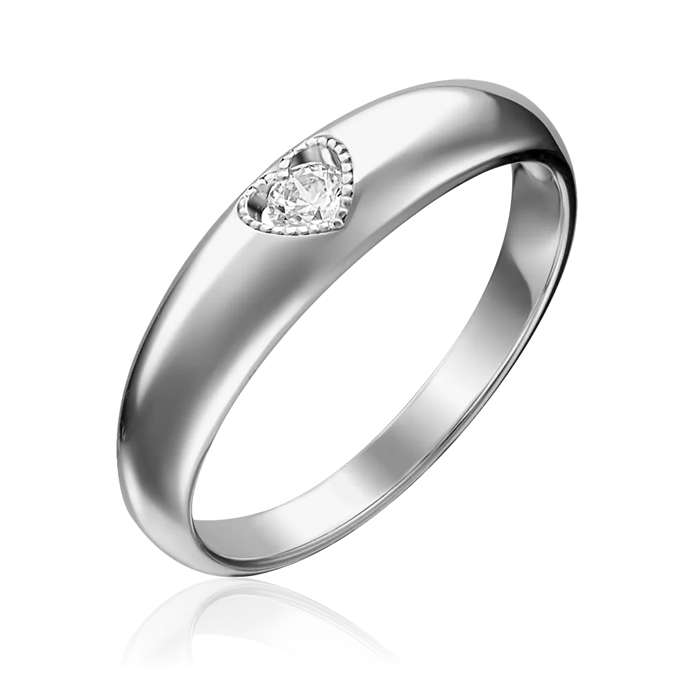 Кольцо из белого золота с бриллиантом 01-5161-00-101-1120-30