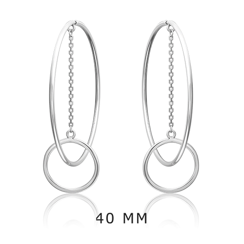 Серьги-конго из серебра 02-4805-00-000-0200-68