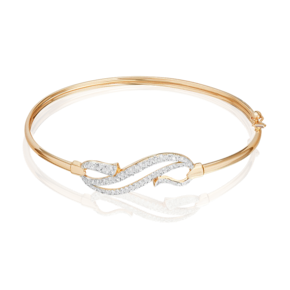 Браслет жесткий из красного золота с фианитами 05-0395-00-401-1110-24