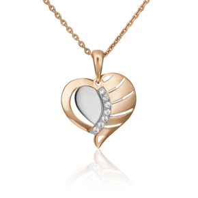 Подвеска из комбинированного золота с фианитами 03-3020-00-401-1111-48