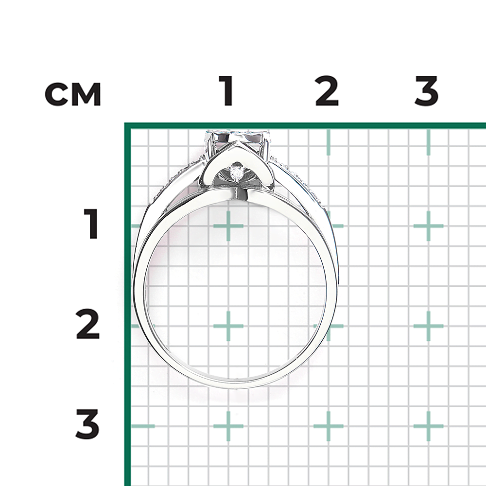 Кольцо из белого золота с бриллиантами 01-5751-00-101-1120