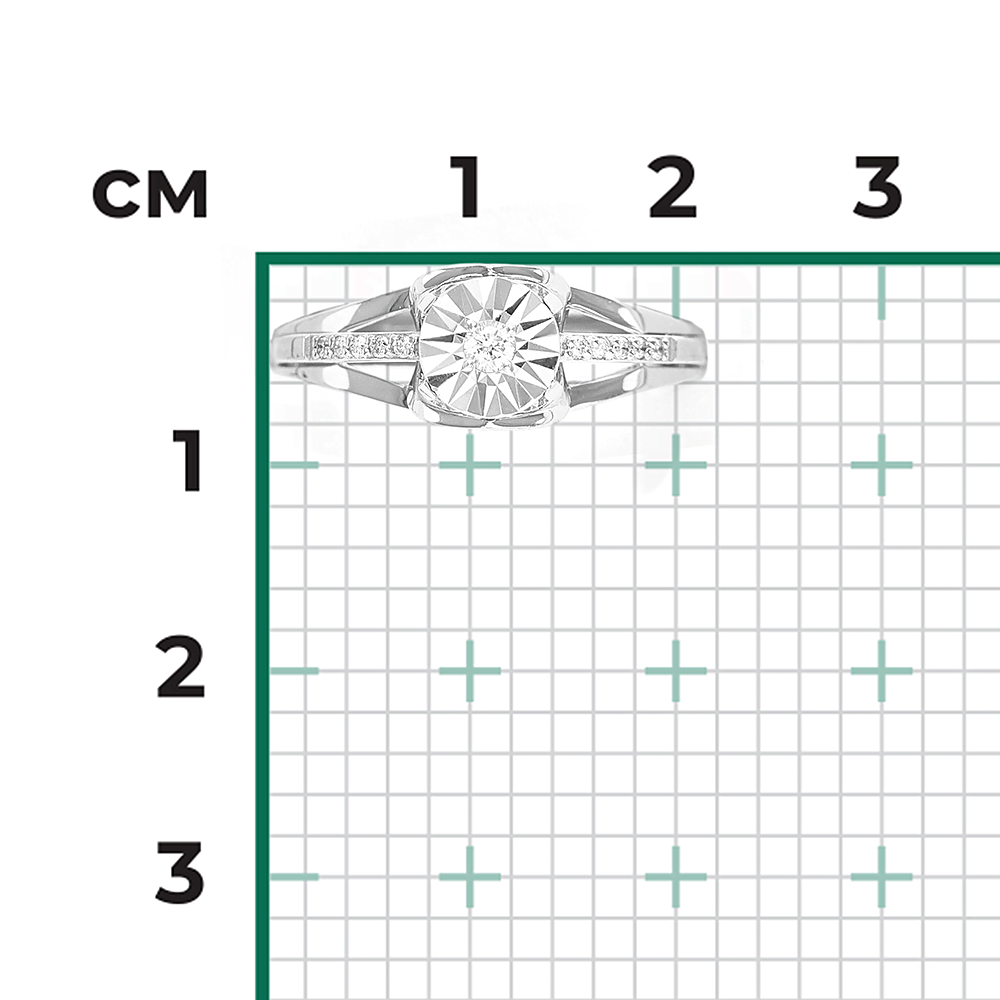 Кольцо из белого золота с бриллиантами 01-5751-00-101-1120