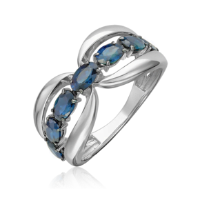 Кольцо из белого золота с сапфирами 01-5865-00-102-1120