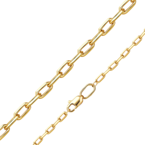 Цепь из лимонного золота с алмазной гранью (плетение «Якорное удлинённое») 21-4113-060-1130-17