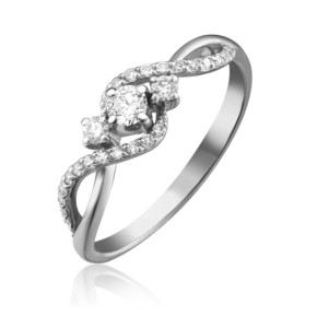 Кольцо из белого золота с бриллиантами 01-1499-00-101-1120-30