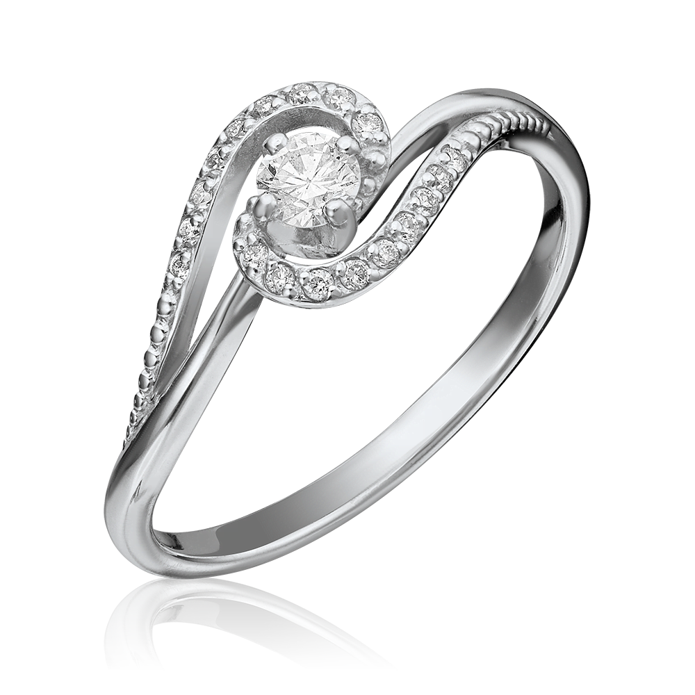 Кольцо из белого золота с бриллиантами 01-1500-00-101-1120-30