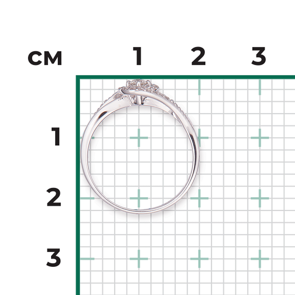 Кольцо из белого золота с бриллиантами 01-1500-00-101-1120-30