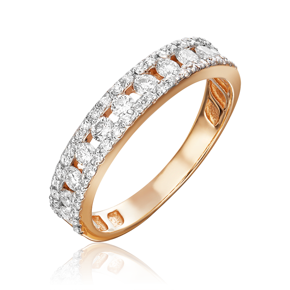 Кольцо из красного золота с бриллиантами 01-1501-00-101-1110-30