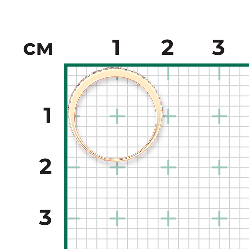 Кольцо из красного золота с бриллиантами 01-1501-00-101-1110-30