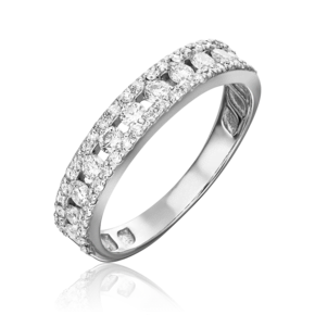 Кольцо из белого золота с бриллиантами 01-1501-00-101-1120-30