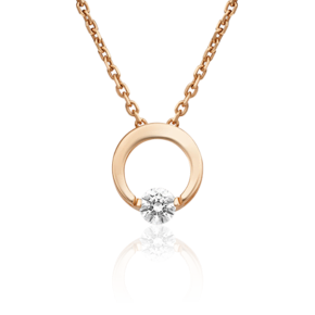 Подвеска-бегунок из красного золота с фианитом 03-3099-00-401-1110