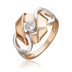 Кольцо из комбинированного золота с натуральным топазом white 01-5616-00-201-1111