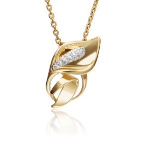 Подвеска «Калла» из лимонного золота с фианитами 03-2936-00-401-1130-23