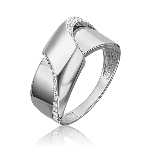 Кольцо из белого золота с фианитами 01-5425-00-401-1120-23