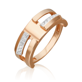 Кольцо из красного золота с фианитами 01-5679-00-401-1110