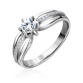 Кольцо из серебра с фианитами 01-3054-00-401-0200