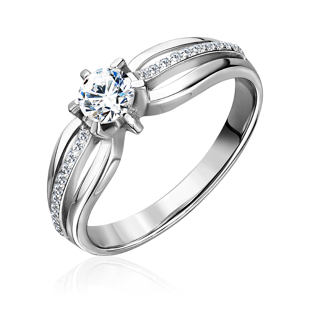 Кольцо из серебра с фианитами 01-3054-00-401-0200