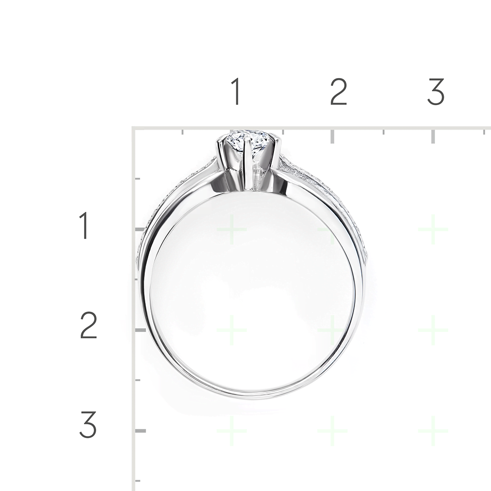 Кольцо из серебра с фианитами 01-3054-00-401-0200
