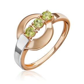 Кольцо из комбинированного золота с хризолитами 01-5837-00-205-1111