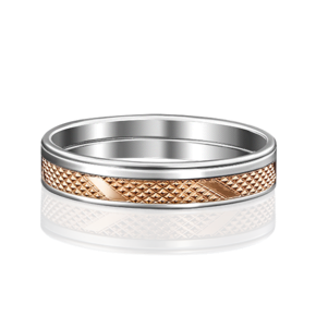 Обручальное кольцо из комбинированного золота с алмазной гранью 01-4834-00-000-1111-54